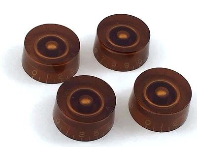 4 Amber Speed Knobs for USA Gibson® Guitar Bass